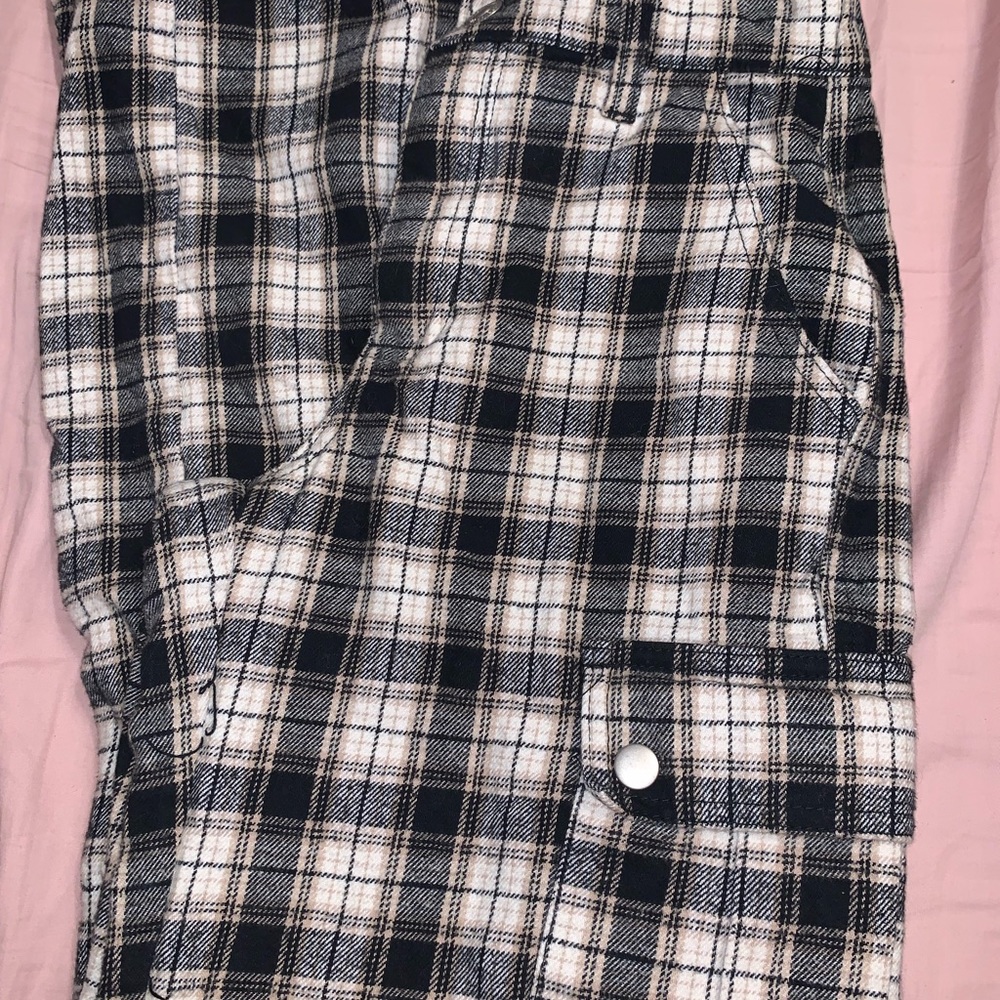 Size XS girls plaid cargo pants
